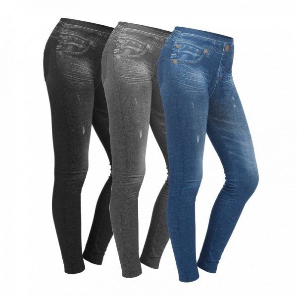 Леджинсы Slim Jeggings 3 шт утепленные  L-XL - фото