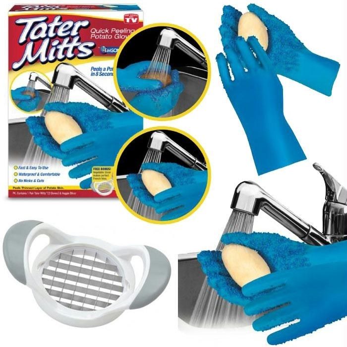 Перчатки Для Чистки Овощей Шкурка  Tater Mitts Gloves - фото