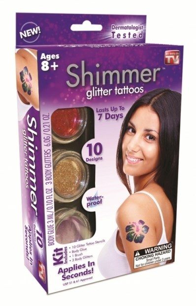 Набор для арт тату — Shimmer Glitter Tattoos (Шимер глитер тату) - фото