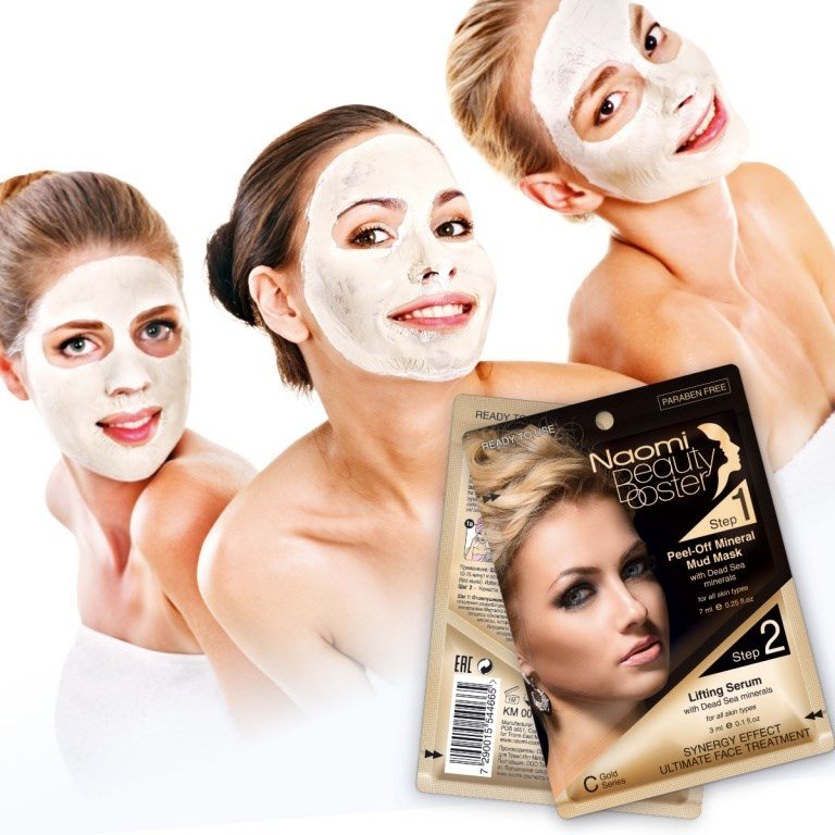 Лифтинг-комплекс для лица: маска грязевая и сыворотка Naomi Mineral Mud & Lifting - фото