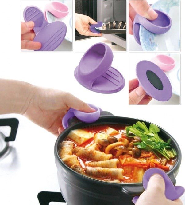 Набор прихваток с магнитом (2 шт.) (Silicone holder with magnet) - фото
