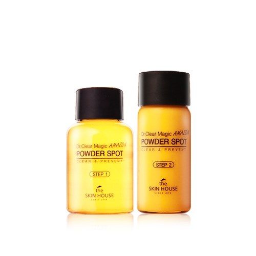 Точечное средство от воспалений шаг1, шаг 2 Skin House Dr. Clear Magic Powder Spot Amazon, 15мл+10мл - фото