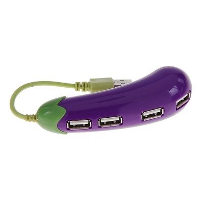 USB-хаб Баклажан (4 порта) - фото