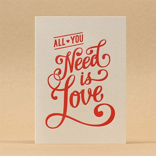 Открытка «All You Need Is Love» - фото