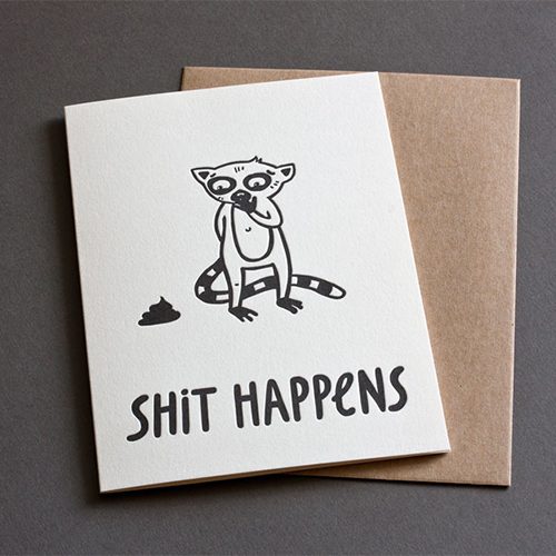 Открытка «Shit Happens» - фото