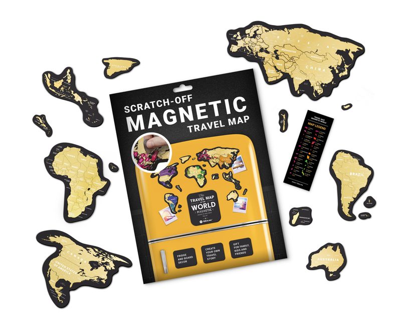 Скретч карта мира Travel Map Magnetic World - фото