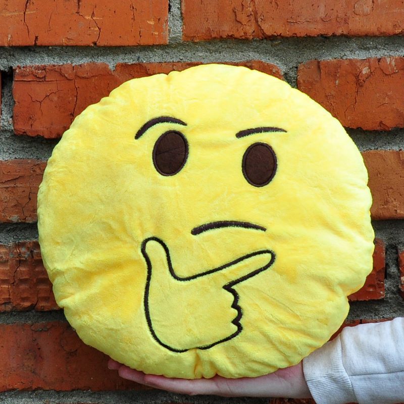 Подушка Emoji Thinking 27 см - фото