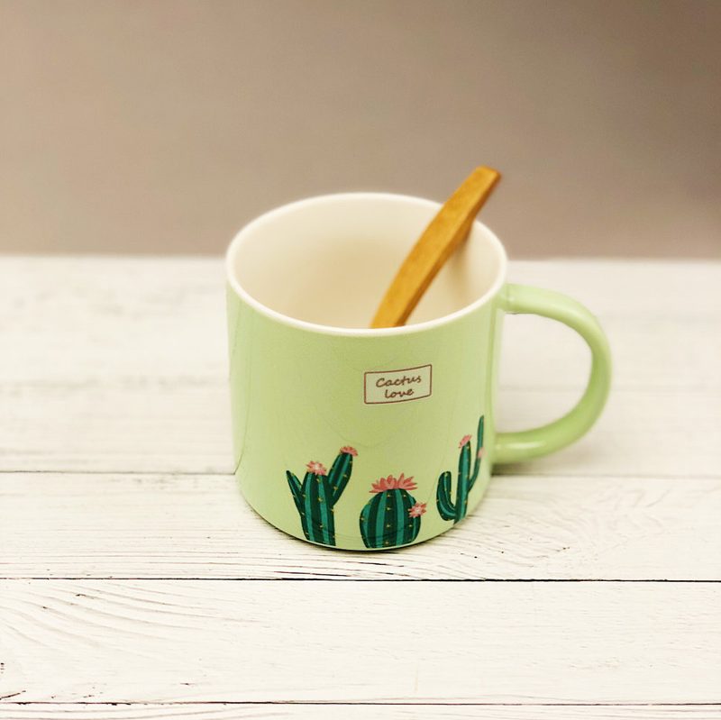 Кружка Cactus, green (370ml) - фото