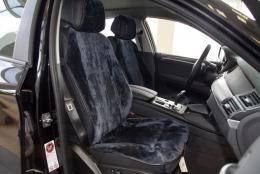 Меховые чехлы из мутона ШикCAR серый - фото
