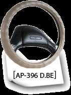 Оплетка для руля кожа ребристая темно бежевая ap-396 dbe m - фото