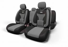 Авточехлы Extra Comfort с уникальной ортопедической поддержкой, черно-серый - фото