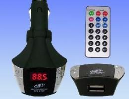 USB MP3 плеер FM трансмиттер с дисплеем и пультом ДУ avs f507 - фото