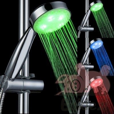 Подсвечивающая насадка для душа 10 LED - фото