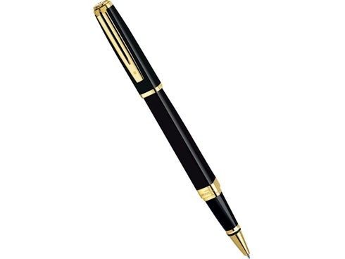 Ручка-Роллер waterman exception slim, black lacquer gt S0636990 - фото