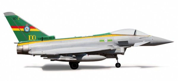 Самолет Royal Air Force No. 3, Sqd - 100th Anniversary Eurofighter Typhoon FGR. 4 1/200 555562 - фото