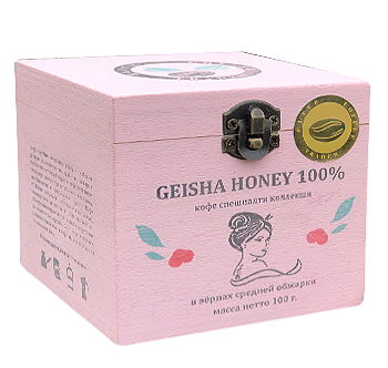 Красивый подарок шефу. Кофе Гейша Honey в зёрнах, 100 гр. микролот - фото