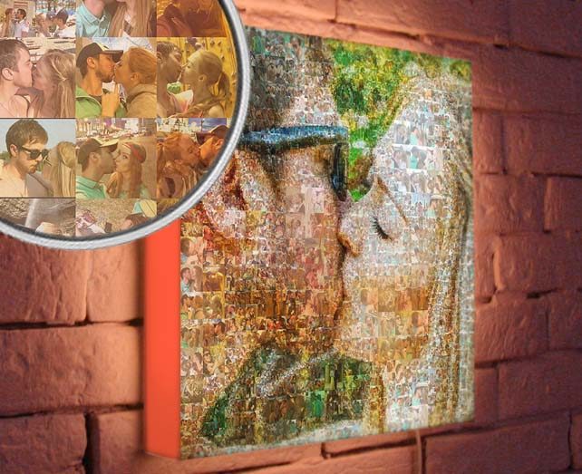 Фотомозаика из ваших фотографий на дизайнерском 3D светильнике. - фото