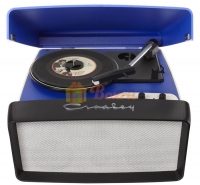 Ретро-проигрыватель Crosley Collegiate, синий, арт.CR6010A-BL + Jardin Dete - фото
