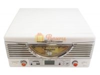 Ретро-проигрыватель Playbox Chicago (Goldsound), PB-103U+игла, белый - фото