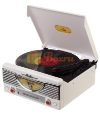Ретро-проигрыватель Playbox Chicago (Goldsound) PB-103, белый - фото