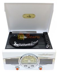 Ретро-проигрыватель Playbox San Remo PB-101, белый - фото