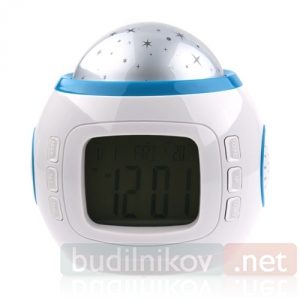 Будильник с проекцией звезд и релакс-мелодиями - фото