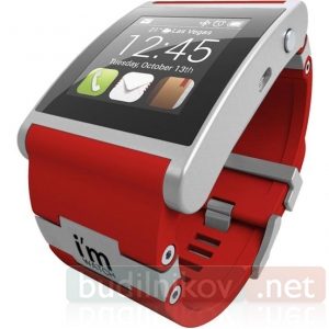 Умные наручные часы I’m Watch. Серия ImWatch Color (красный ремешок) - фото