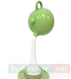 Светильник чайник вытекающий зеленый с USB - фото