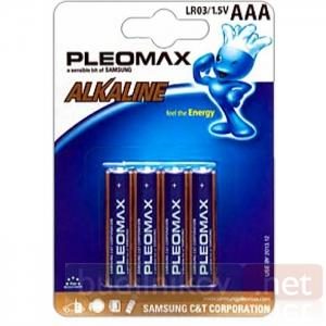 Батарейки Samsung Pleomax Alkaline (LR03-AAA) (Упаковка 4 штуки) - фото