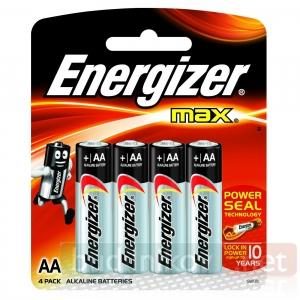 Батарейки Energizer Max (LR6-AA) (Упаковка 4 штуки) - фото