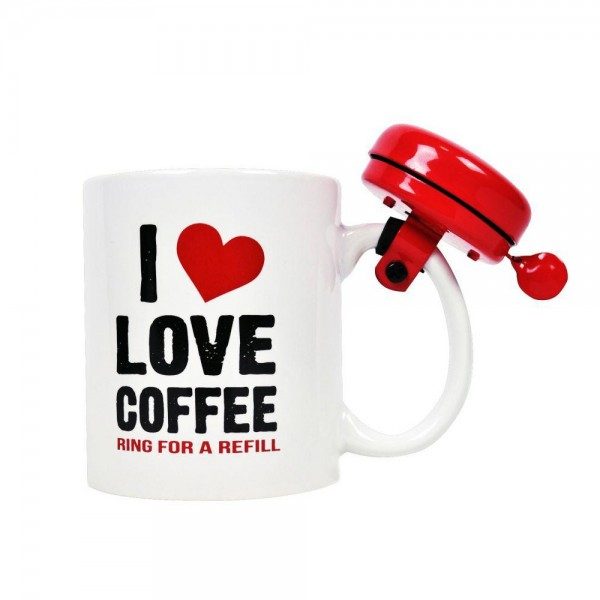 Кружка со звонком I Love Coffee - фото