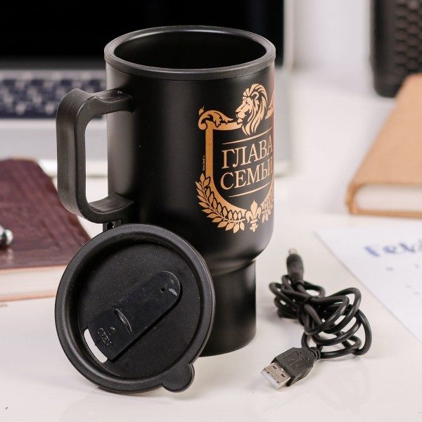 Термокружка Глава семьи с USB - фото