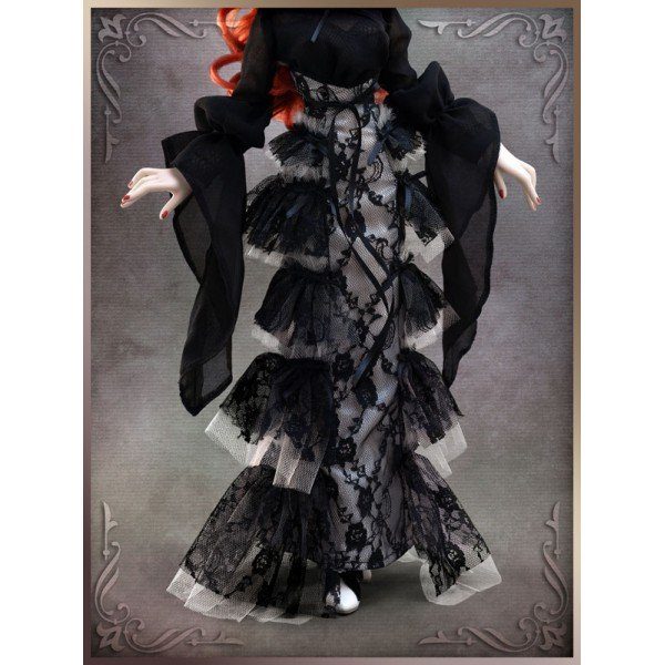 Юбка Tonner A Darkened Sky Skirt (Черно-белая узорчатая для куклы Эванджелин от Тоннер) - фото