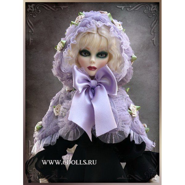 Tonner Midnight Fog Capelet (Сиреневая накидка с капюшоном для куклы Эванджелин от Тоннер) - фото