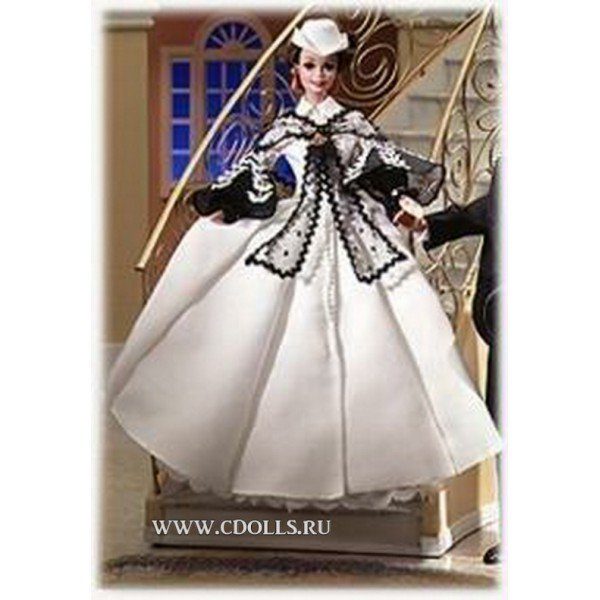 Кукла Barbie Scarlett O’Hara White Bengaline Gown (Барби Скарлетт О’Хара Белое Платье) - фото