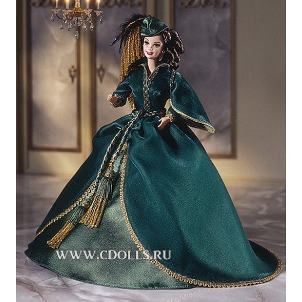 Кукла Barbie Scarlett O’Hara Doll — The Drapery Dress (Барби Скарлетт О’Хара Изумрудное платье из гардин) - фото