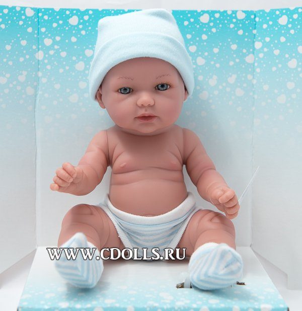 Кукла Vestida de Azul Tomy Doll in a Hat, Striped Socks and Panties (Вестида де Азул Томи в шапочке, полосатых носках и трусах) - фото