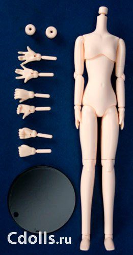 Obitsu Body SBH Female - Bust Size S with Magnet Natural (Обитсу женское тело куклы 23 см прорезиненное с магнитами натуральный цвет грудь S) - фото