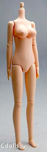 Obitsu Body Female - Bust Size L no Magnet Natural (Обитсу женское тело куклы 25 см без магнитов натуральный цвет грудь L) - фото