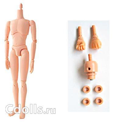 Obitsu Body Male - Slim New Type Natural (Обитсу мужское тело куклы 27 см стройное без магнитов натуральный цвет) - фото