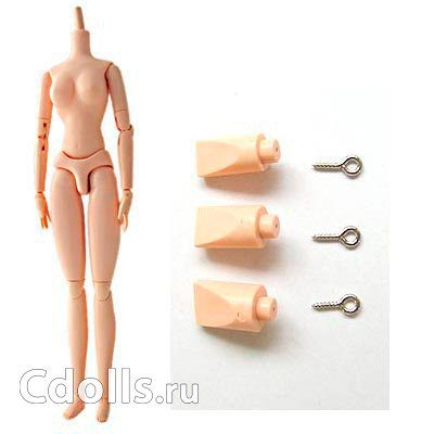Obitsu Body Female Soft Bust Type M Natural (Обитсу женское тело куклы 27 см полужёсткое без магнитов натуральный цвет грудь M) - фото
