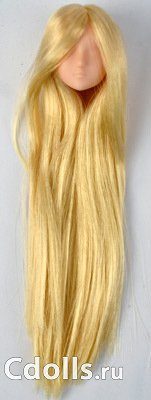 Голова Obitsu Head with Flocked Hair - Natural Milky Gold (Натуральный цвет волосы золотистый блонд для кукол Обитсу 27 см) - фото