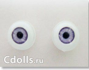 Obitsu Acrylic Eyes 8mm Violet (Глаза акриловые 8 мм, фиолетовые для кукол Обитсу) - фото