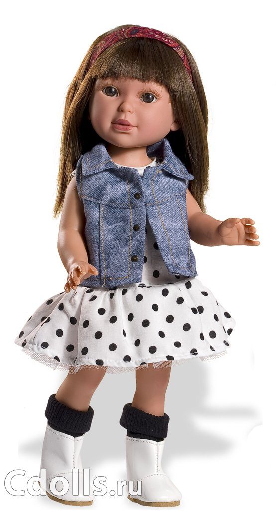 Кукла Vestida de Azul Paulina with polka dot dress and vest (Вестида де Азул Паулина в платье в горошек и жилетке) - фото