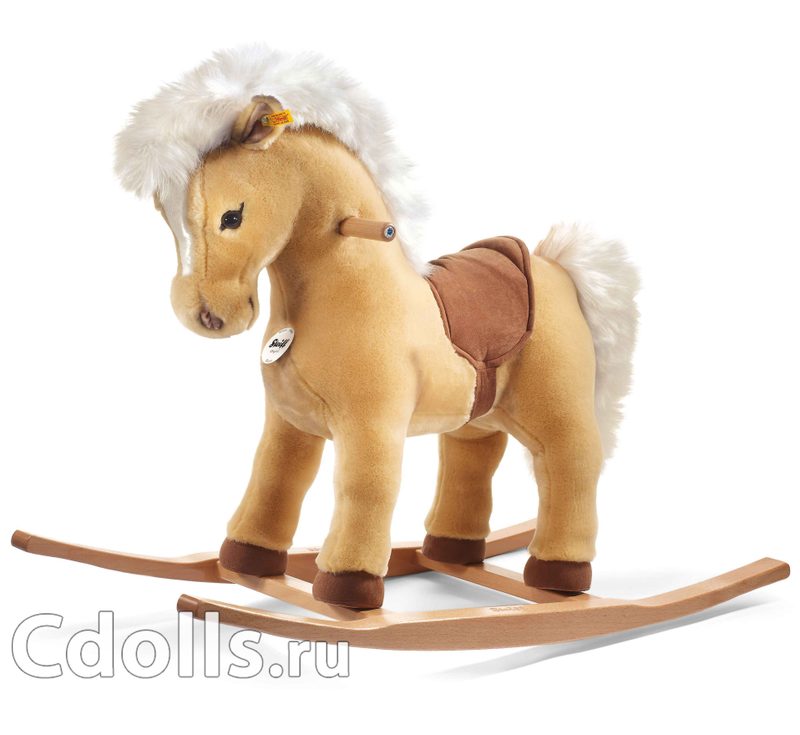 Мягкая игрушка Steiff Franzi Riding Pony blond (Штайф Пони-качалка Франци бежевый 70 см) - фото