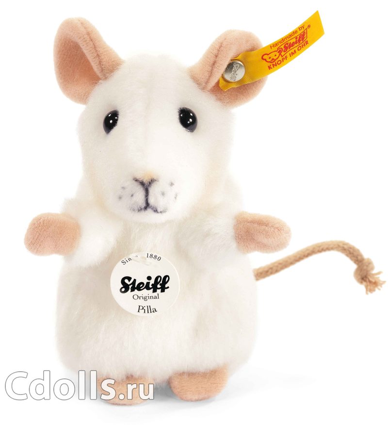 Мягкая игрушка Steiff Pilla Mouse (Штайф Мышка Пилла белая 10 см) - фото