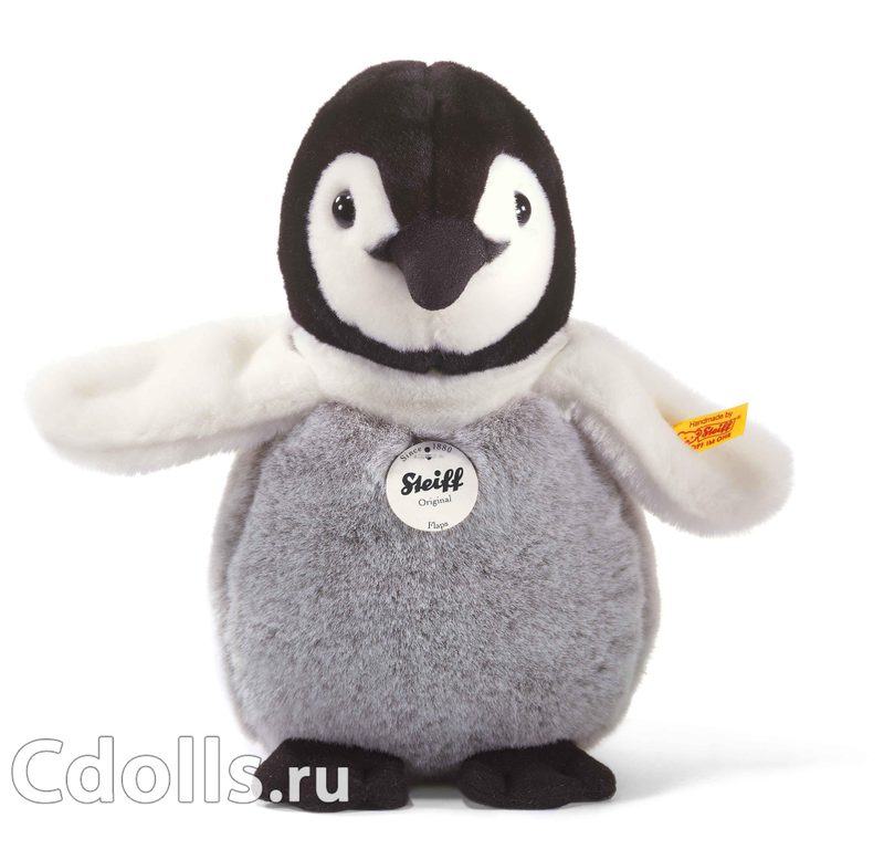 Мягкая игрушка Steiff Flaps Baby Penguin (Штайф Пингвиненок Флапс черный/белый/серый 20 см) - фото