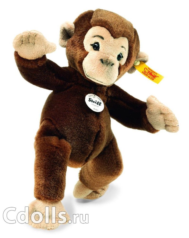 Мягкая игрушка Steiff Koko Chimpanzee (Штайф Шимпанзе Коко коричневый 20 см) - фото