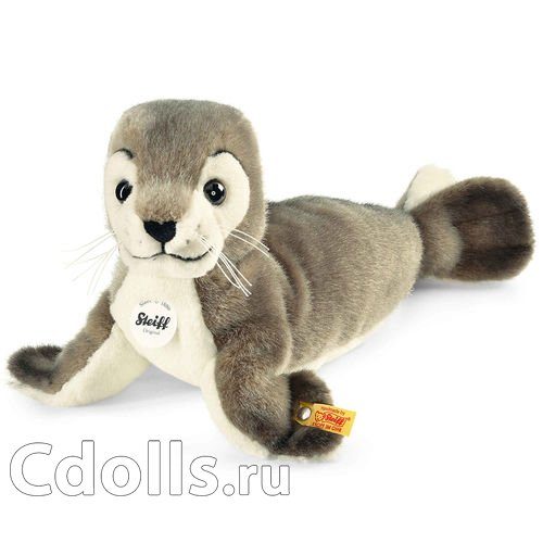 Мягкая игрушка Steiff Robby Seal (Штайф Тюлень Робби белый/серый 30 см) - фото