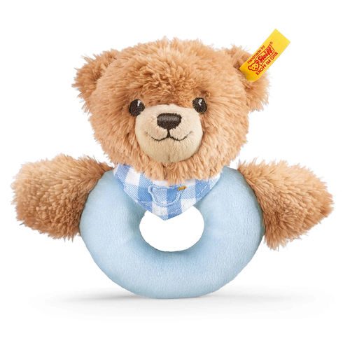 Погремушка Steiff Sleep Well Bear Grip Toy blue (Штайф Мишка Крепкий сон голубой 12 см) - фото